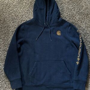 Carhartt Navy Hoodie with Gold Accents